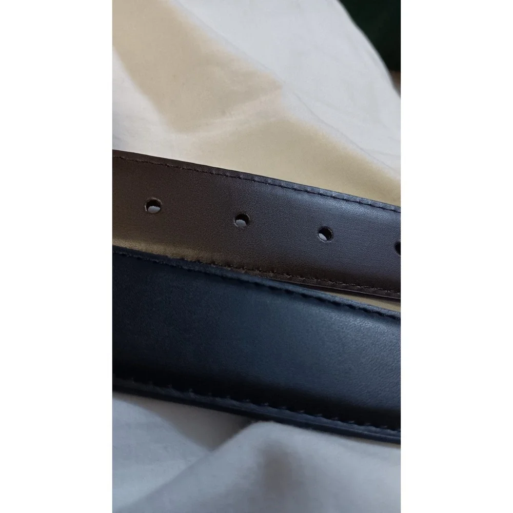 Mossy Oak Reversible Belt Mens Size 44/46 Brown Leather Black Flip Buckle NWT